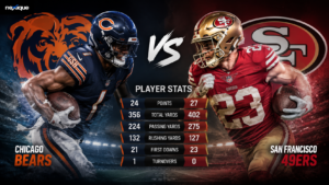 Chicago Bears vs 49ers Match Player Stats